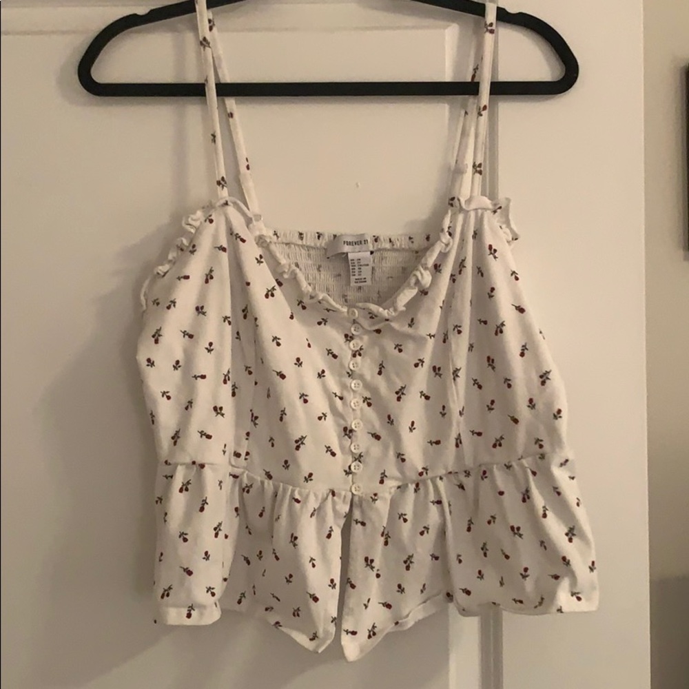 Spaghetti strap cropped shirt